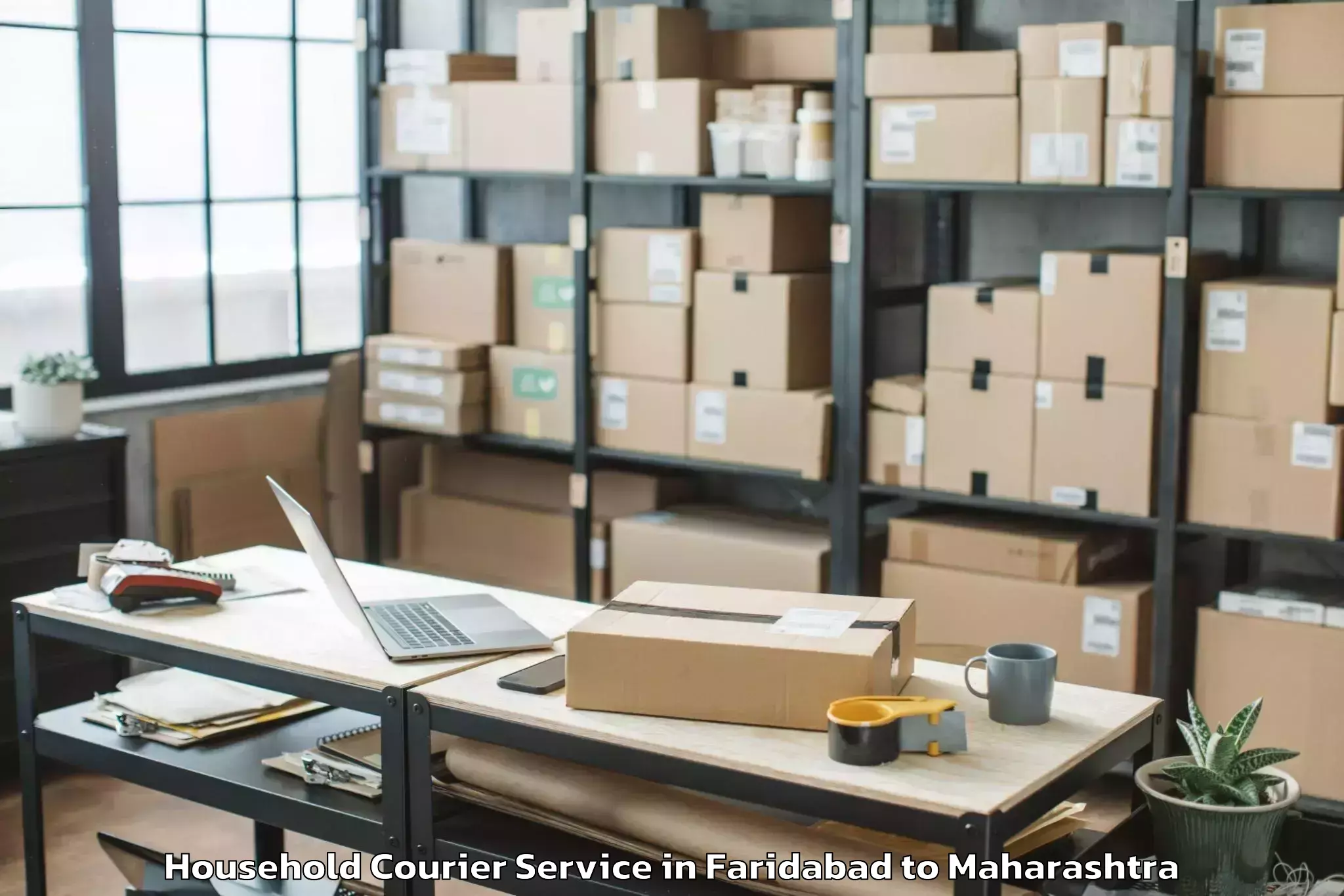 Reliable Faridabad to Mulchera Household Courier